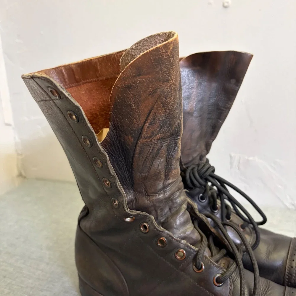 Corcoran Jump Boots Men 7C Vintage 60s Army Military Leather Combat Cap Toe